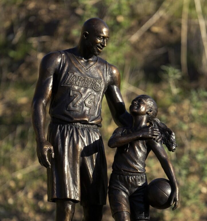 Kobe Bryant And Daughter Gianna's Statue Erected At Helicopter Crash Site